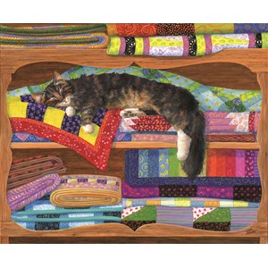 SunsOut (31649) - Linda Elliott: "Quilt Cupboard" - 1000 pieces puzzle