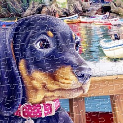 Pintoo (h2087) - "Puppies in the Studio" - 1200 pieces puzzle