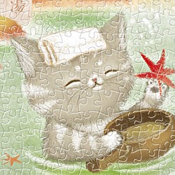 Pintoo (h2074) - "Mumu in the Hot Spring" - 500 pieces puzzle