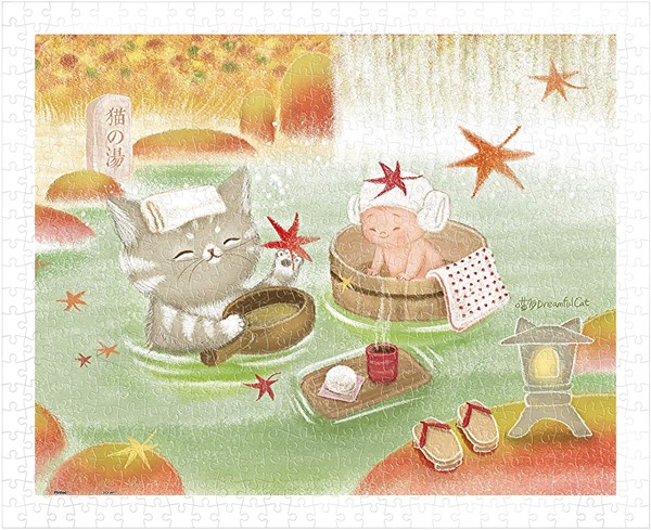 Pintoo (h2074) - "Mumu in the Hot Spring" - 500 pieces puzzle