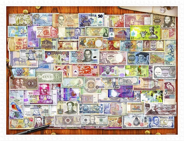 Pintoo (h2086) - Garry Walton: "Currency of the World" - 1200 pieces puzzle