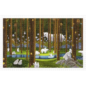 Pintoo (h2075) - "Polar Bears in the Forest" - 1000 pieces puzzle