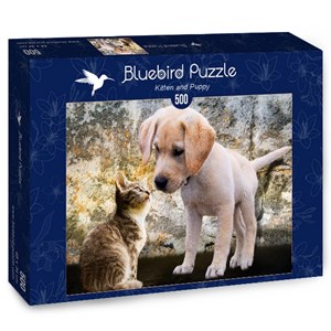 Bluebird Puzzle (70004) - "Kitten and Puppy" - 500 pieces puzzle