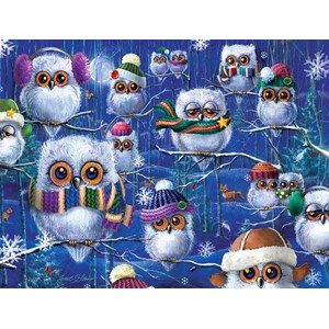 SunsOut (63419) - Janet Stever: "Night Owls with Hats" - 500 pieces puzzle