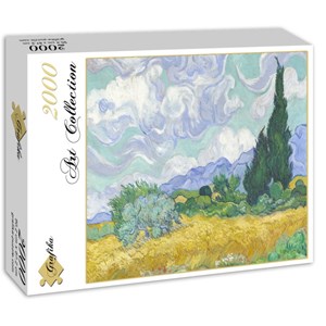 Grafika (00686) - Vincent van Gogh: "Champ de Blé avec Cyprès, 1899" - 2000 pieces puzzle