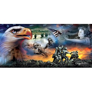 SunsOut (69046) - Ray Simon: "War Eagle" - 1000 pieces puzzle