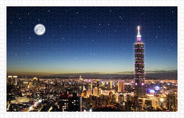Pintoo (h1719) - "Taipei Skyline" - 1000 pieces puzzle