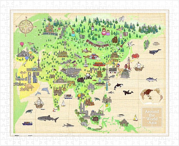 Pintoo (h1720) - "Around The World, Asia" - 500 pieces puzzle