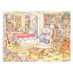 Pintoo (h2026) - Kim Jacobs: "Undisturbed in The Study" - 1200 pieces puzzle