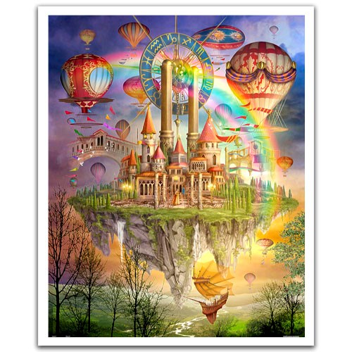 Pintoo (h1561) - Ciro Marchetti: "Tarot Town" - 2000 pieces puzzle
