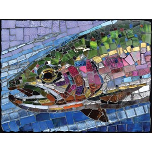 SunsOut (70711) - Cynthie Fisher: "Stained Glass Rainbow Trout" - 1000 pieces puzzle