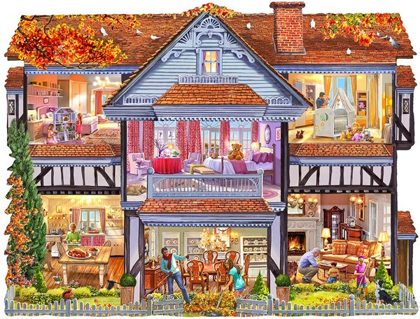 SunsOut (96058) - Steve Crisp: "Autumn Country House" - 1000 pieces puzzle
