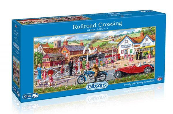 Gibsons (G4046) - Derek Roberts: "Railroad Crossing" - 636 pieces puzzle