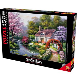 Anatolian (4556) - Sung Kim: "Spring Cottage In Full Bloom" - 1500 pieces puzzle