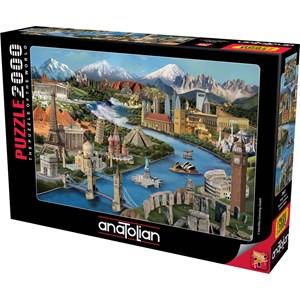 Anatolian (3941) - Daniela Pirola: "Popular Landmarks" - 2000 pieces puzzle