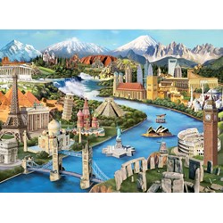 Anatolian (3941) - Daniela Pirola: "Popular Landmarks" - 2000 pieces puzzle