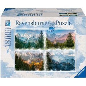 Ravensburger (16137) - "Fairy Castle in 4 Seasons (Neuschwanstein)" - 18000 pieces puzzle
