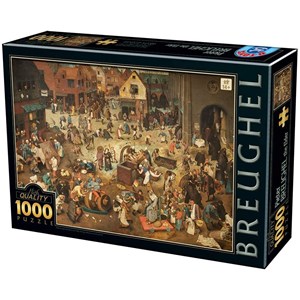 D-Toys (76885) - Pieter Brueghel the Elder: "The Fight Between Carnival and Lent" - 1000 pieces puzzle