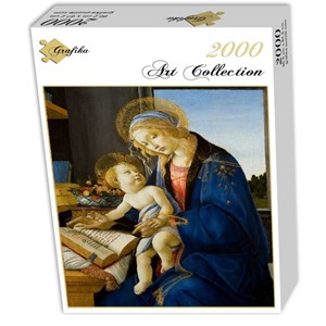 Grafika (01284) - Sandro Botticelli: "The Madonna of the Book, 1480" - 2000 pieces puzzle