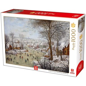 Deico (76656) - Pieter Brueghel the Younger: "Winterlandscape with a Bird Traps" - 1000 pieces puzzle