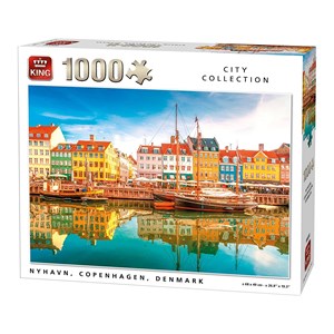 King International (05704) - "Nyhavn, Copenhaguen, Denmark" - 1000 pieces puzzle