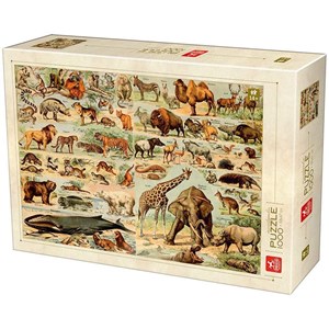Deico (76793) - "Encyclopedia Wild Animals" - 1000 pieces puzzle
