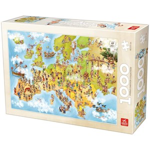 Deico (76120) - "Map of Europe" - 1000 pieces puzzle