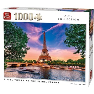 King International (55851) - "Eiffel Tower at The Seine" - 1000 pieces puzzle