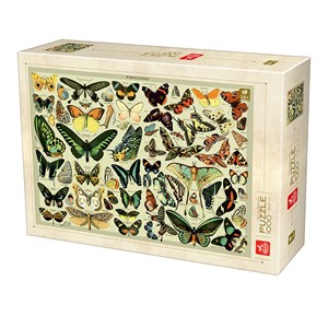 Deico (76786) - "Encyclopedia Butterflies" - 1000 pieces puzzle