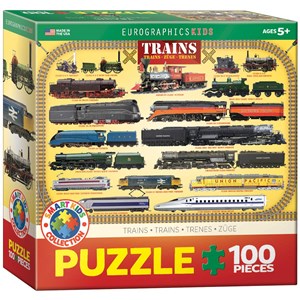 Eurographics (6100-0090) - "Trains" - 100 pieces puzzle