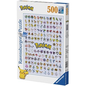 Ravensburger (14781) - "Pokémon, Pokédex First Generation" - 500 pieces puzzle