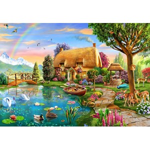 Bluebird Puzzle (70254) - Adrian Chesterman: "Lakeside Cottage" - 6000 pieces puzzle