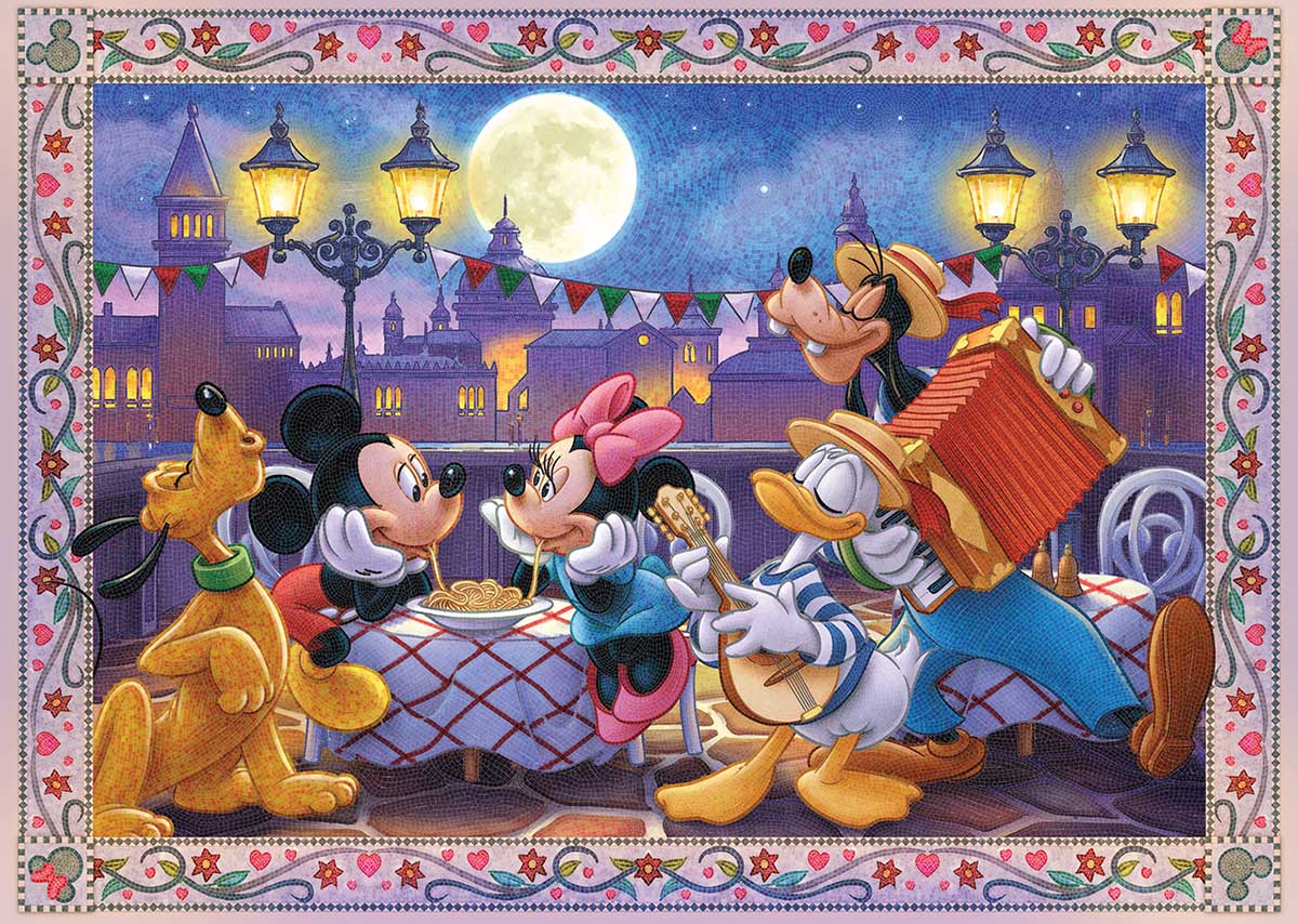 Clementoni 2 x 1000 Piece DISNEY Mickey Minnie Mouse Puzzle Jigsaw Brand New! 