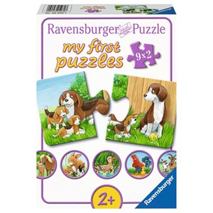 Ravensburger (05072) - "Animal Families on the Farm" - 2 pieces puzzle