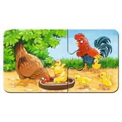 Ravensburger (05072) - "Animal Families on the Farm" - 2 pieces puzzle