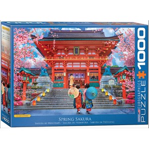 Eurographics (6000-5533) - Lars Stewart: "Spring Sakura" - 1000 pieces puzzle