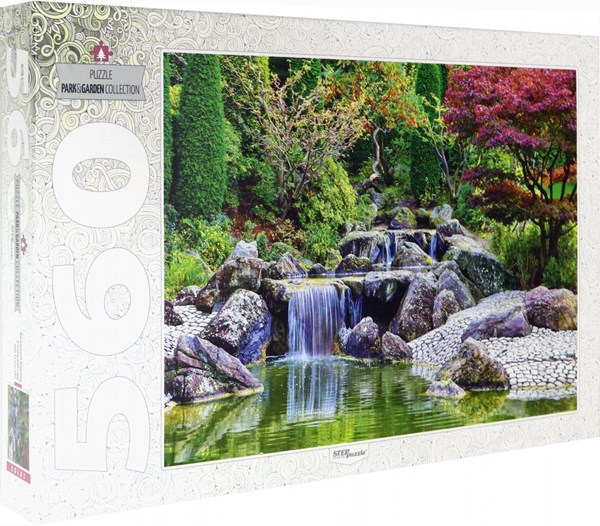 Step Puzzle (78103) - "Waterfall At Japanese Garden, Bonn, Germany" - 560 pieces puzzle