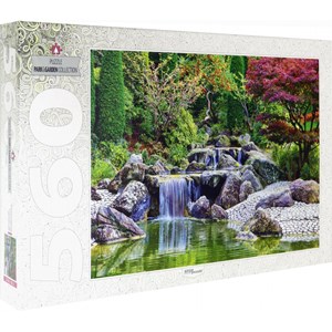 Step Puzzle (78103) - "Waterfall At Japanese Garden, Bonn, Germany" - 560 pieces puzzle
