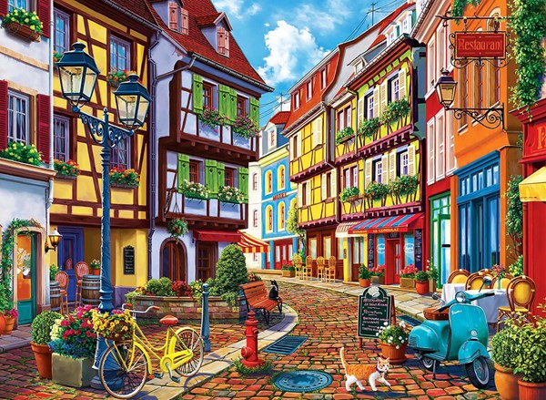 Anatolian (3614) - Marty H. Segelbaum: "Cobblestone Alley" - 500 pieces puzzle