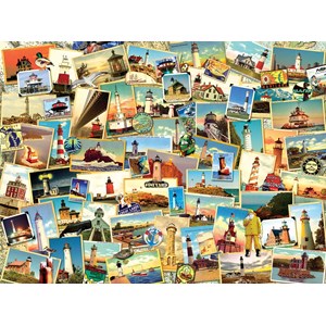 SunsOut (70064) - Kate Ward Thacker: "Northern Lighthouses" - 1000 pieces puzzle