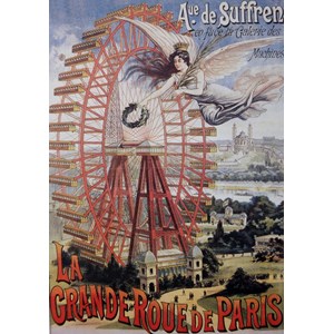 Grafika (00622) - "Affiche Publicitaire pour la Grande Roue de Paris, 1910" - 1000 pieces puzzle