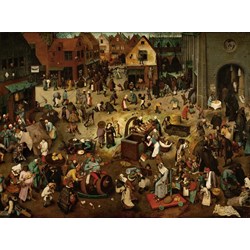 Grafika (00700) - Pieter Brueghel the Elder: "The Fight Between Carnival and Lent, 1559" - 2000 pieces puzzle