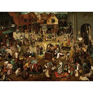 Grafika (00700) - Pieter Brueghel the Elder: "The Fight Between Carnival and Lent, 1559" - 2000 pieces puzzle