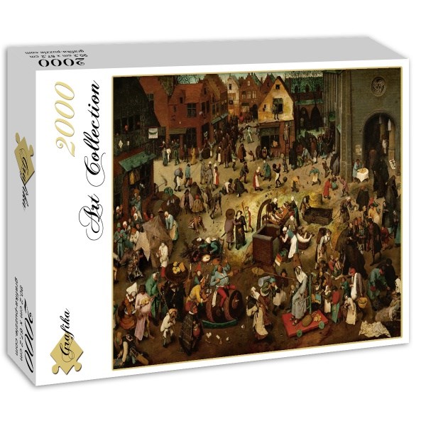 Grafika (00700) - Pieter Brueghel the Elder: "The Fight Between Carnival and Lent, 1559" - 2000 pieces puzzle