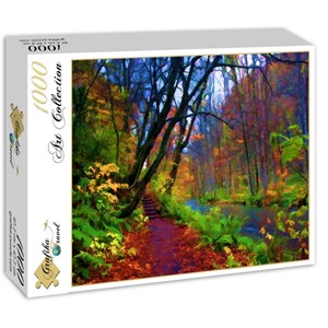 Grafika (01664) - "Stylized Autumn Forest" - 1000 pieces puzzle