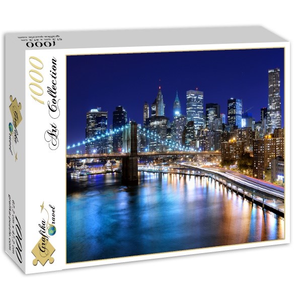 Grafika (01150) - "New York by Night" - 1000 pieces puzzle