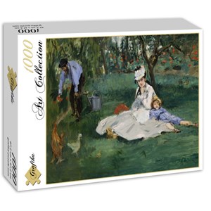 Grafika (01132) - Edouard Manet: "The Monet Family in Their Garden at Argenteuil, 1874" - 1000 pieces puzzle