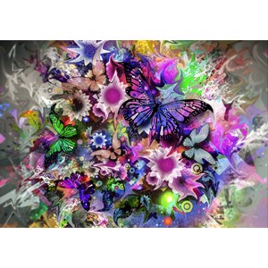 Grafika (01137) - "Butterflies" - 1000 pieces puzzle