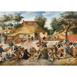 Grafika (00696) - Pieter Brueghel the Elder: "The Peasant Wedding, 1568" - 1000 pieces puzzle