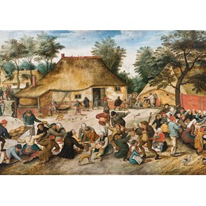 Grafika (00696) - Pieter Brueghel the Elder: "The Peasant Wedding, 1568" - 1000 pieces puzzle
